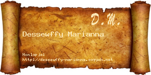 Dessewffy Marianna névjegykártya